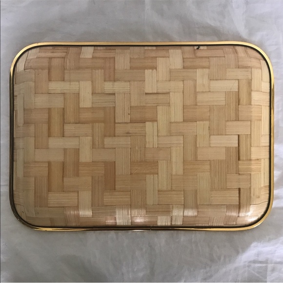 Decorative Bamboo Serving Tray - Picture 3 of 4